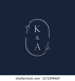 KA wedding initial logo letters in high quality professional design that will print well across any print media