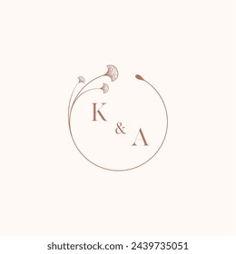 KA wedding monogram logo designideas as inspiration