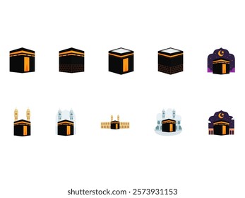Kaaba 3D Isometric and Illustration Element Set