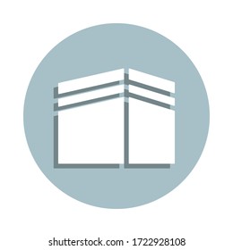 Icono de la placa de Kaaba. Glifo simple, vector plano de iconos de la religiosidad mundial para ui y ux, sitio web o aplicación móvil