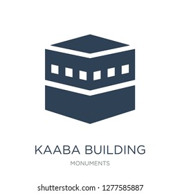 kaaba building icon vector on white background, kaaba building trendy filled icons from Monuments collection, kaaba building vector illustration