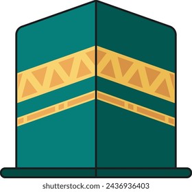 Kaaba Gebäude isoliert Icon Vektor Illustration Design