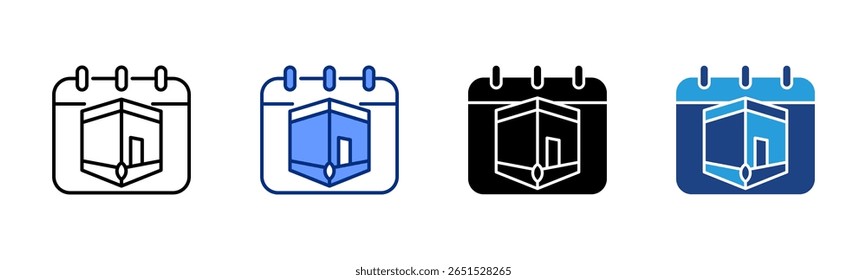 Kaaba e elemento de calendário para design