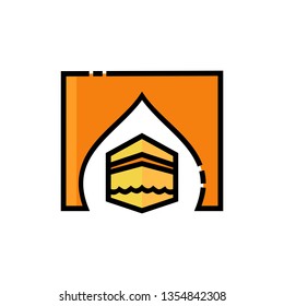kaaba fill icon design