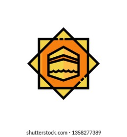 kaaba fill icon design
