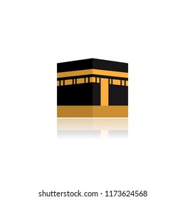 Kaaba in flat style isolated