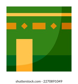 Kaaba in flat style isolated