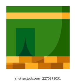 Kaaba in flat style isolated