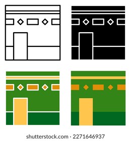 Kaaba in flat style isolated