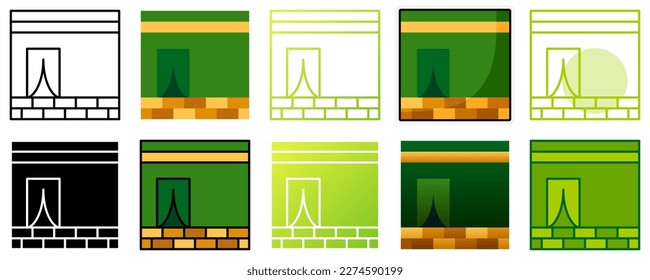 Kaaba in flat style isolated