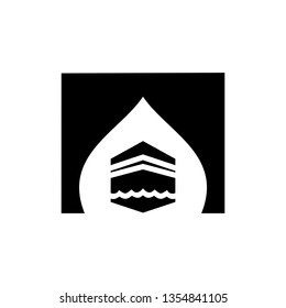 kaaba glyph icon design