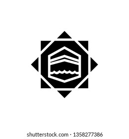 kaaba glyph icon design