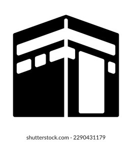 Kaaba Glyph Style Icon Vector Design