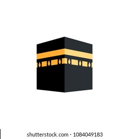 Kaaba Hajj Mecca Pray Pilgrimage Ramadan Islam Muslim Mosque Icon Vector Symbol Illustration Flat