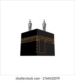 Das Kaaba ist ein heiliger Ort des Islam in der Al-Haram-Moschee in Mekka-Stadt, Saudi-Arabien. das Kaaba ist das Ziel der Pilgerfahrt und der umra.