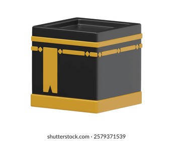 Kaaba icon 3d render illustration