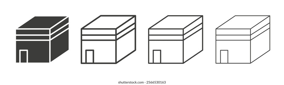 Kaaba icon collection for website design, app, UI design.