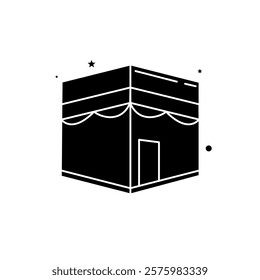 Kaaba Icon Design Illustration, Islamic Ramadan Icon