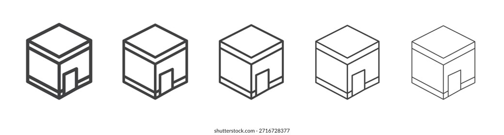 Kaaba icon design, logo, app, UI. Ilustração vetorial, EPS