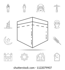 Kaaba icon. Detailed set of Arab culture icons. Premium graphic design. One of the collection icons for websites, web design, mobile app on white background