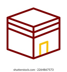 kaaba icon duocolor red style ramadan illustration vector element and symbol perfect. Icon sign from modern collection for web.