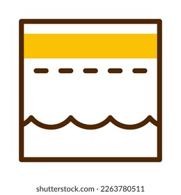 kaaba icon duotone brown yellow style ramadan illustration vector element and symbol perfect. Icon sign from modern collection for web.