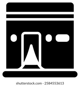 kaaba icon with glyph style. Suitable for website design, logo, app, UI and etc. Based on the size of the icon in general, so it can be reduced.
