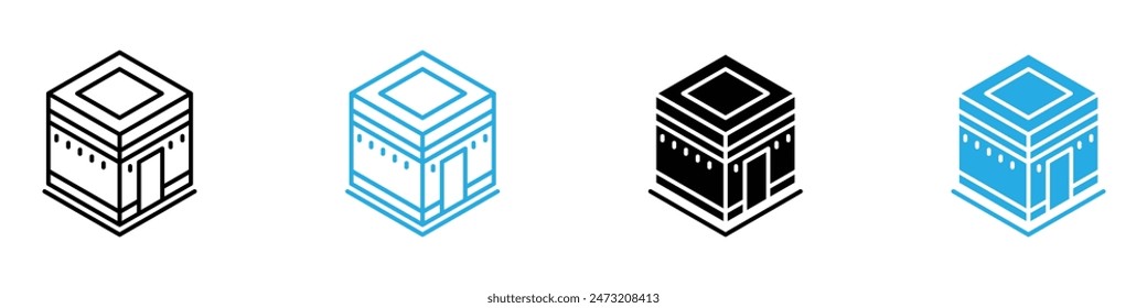 Icono de Kaaba Ideal para peregrinación islámica y Ilustraciones religiosas