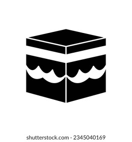 kaaba icon. islam icon isolated design element. vector illustration
