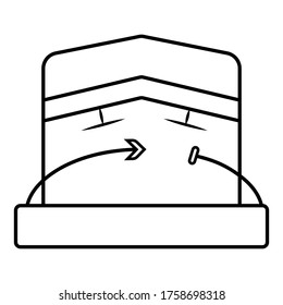 icono de kaaba. vector de icono de islam