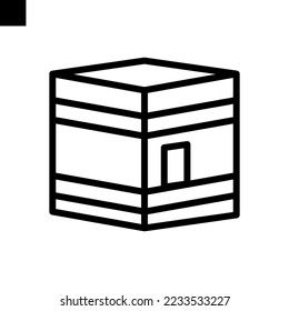 kaaba icon line style vector