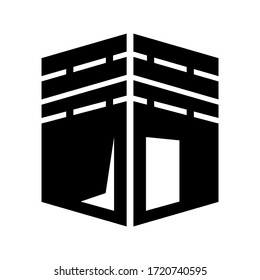 Icono de Kaaba o logotipo símbolo de signo aislado ilustración vectorial - iconos vectoriales de estilo negro de alta calidad
