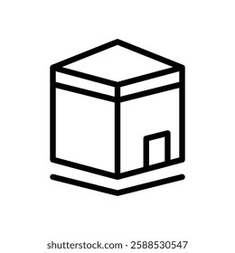 Kaaba icon logo sign set vector outline