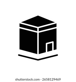 Kaaba-Symbol Logo-Zeichensatz, Vektorkontur
