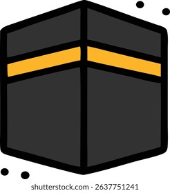 Kaaba Icon Muslim Holy Place Symbol.