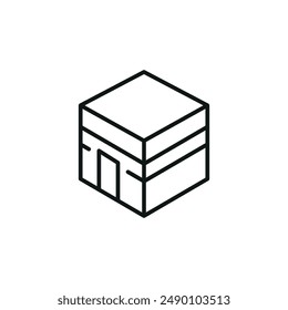 Kaaba icon. Simple Kaaba icon for social media, app, and web design. Vector illustration.