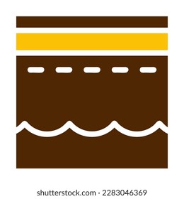 kaaba icon solid brown yellow colour ramadan illustration vector element and symbol perfect. Icon sign from modern collection for web.