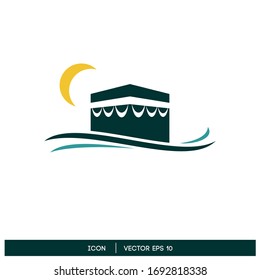 Kaaba icon symbol logo template vector eps 10