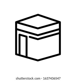 Kaaba icon vector design on white background