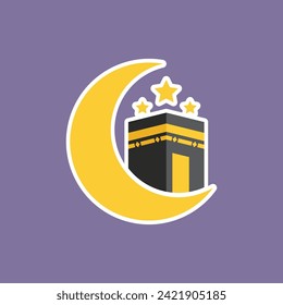 Kaaba icon vector illustration flat design