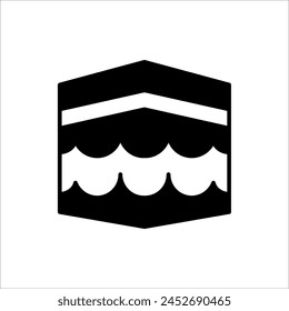 Kaaba icon. kaaba vector illustration on white background. for web design, app and UI.