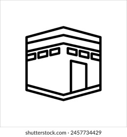 Kaaba-Symbol. Kaaba-Vektorillustration für Webdesign, App und UI.