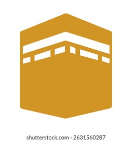 Kaaba Icon Vector – Islamic Pilgrimage Symbol for Hajj and Eid al-Adha