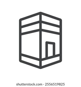 Kaaba icon Vector logo outline