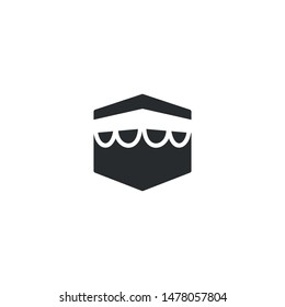 kaaba icon vector logo template