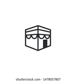 kaaba icon vector logo template