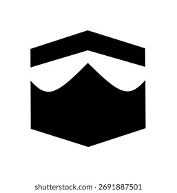 Kaaba-Symbol, Vektor auf weißem Hintergrund