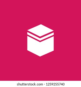 kaaba icon vector. kaaba sign on pink background. kaaba icon for web and app