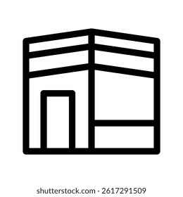 Kaaba Icon Vector Symbol Design Illustration