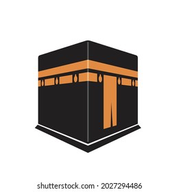 kaaba illustration, kaaba icon, vector art.